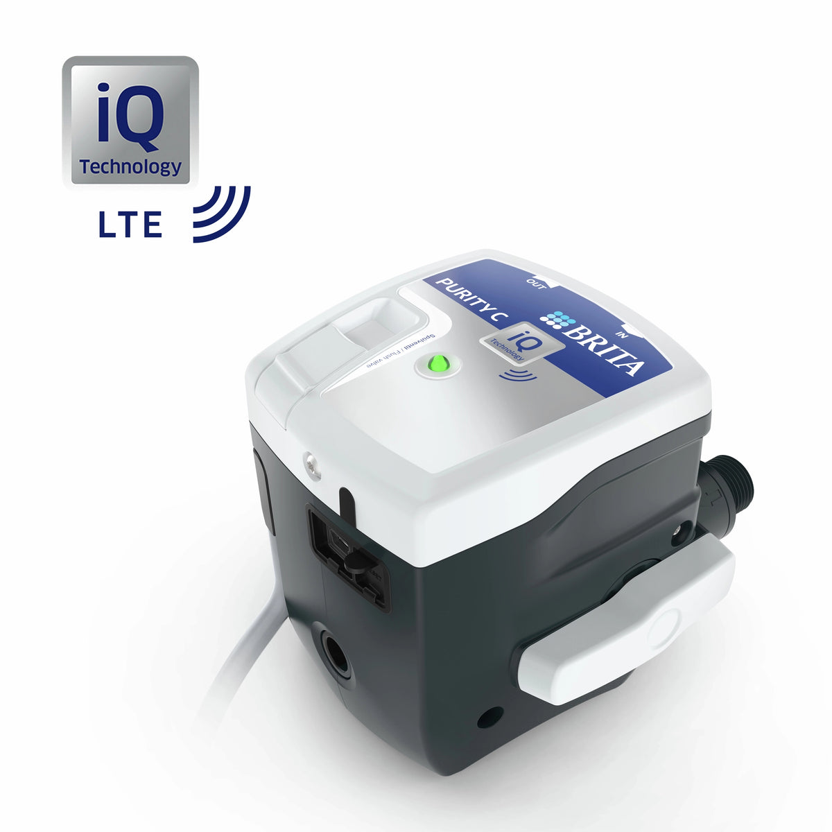 Testata del filtro BRITA PURITY C con Tecnologia iQ e connettività LTE.