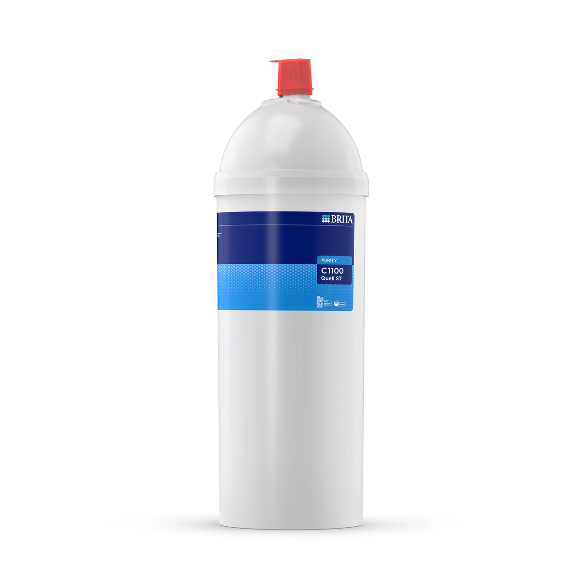 Filtro per l'acqua BRITA PURITY C1100 Quell ST su sfondo bianco
