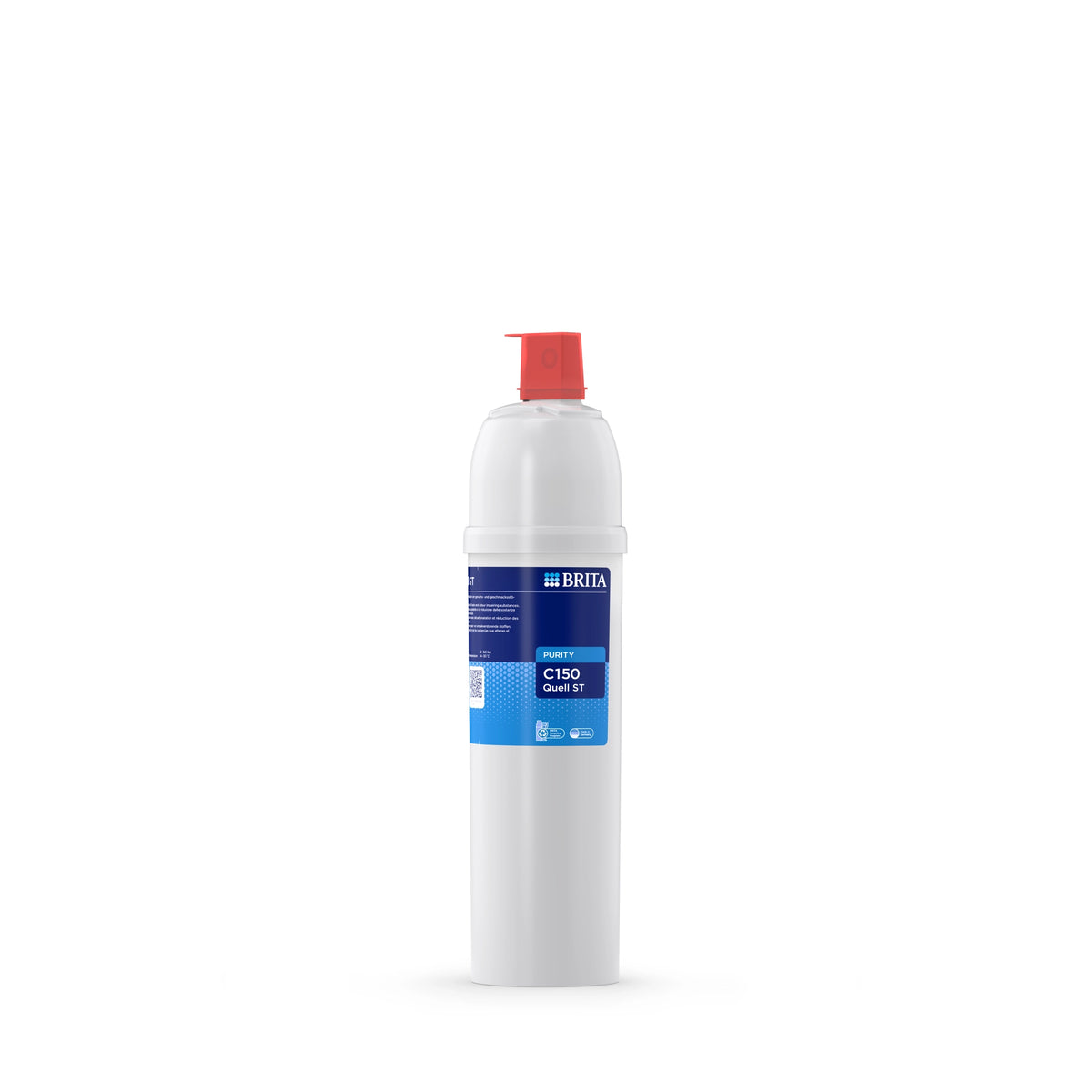 Filtro per l'acqua BRITA PURITY C150 Quell ST su sfondo bianco