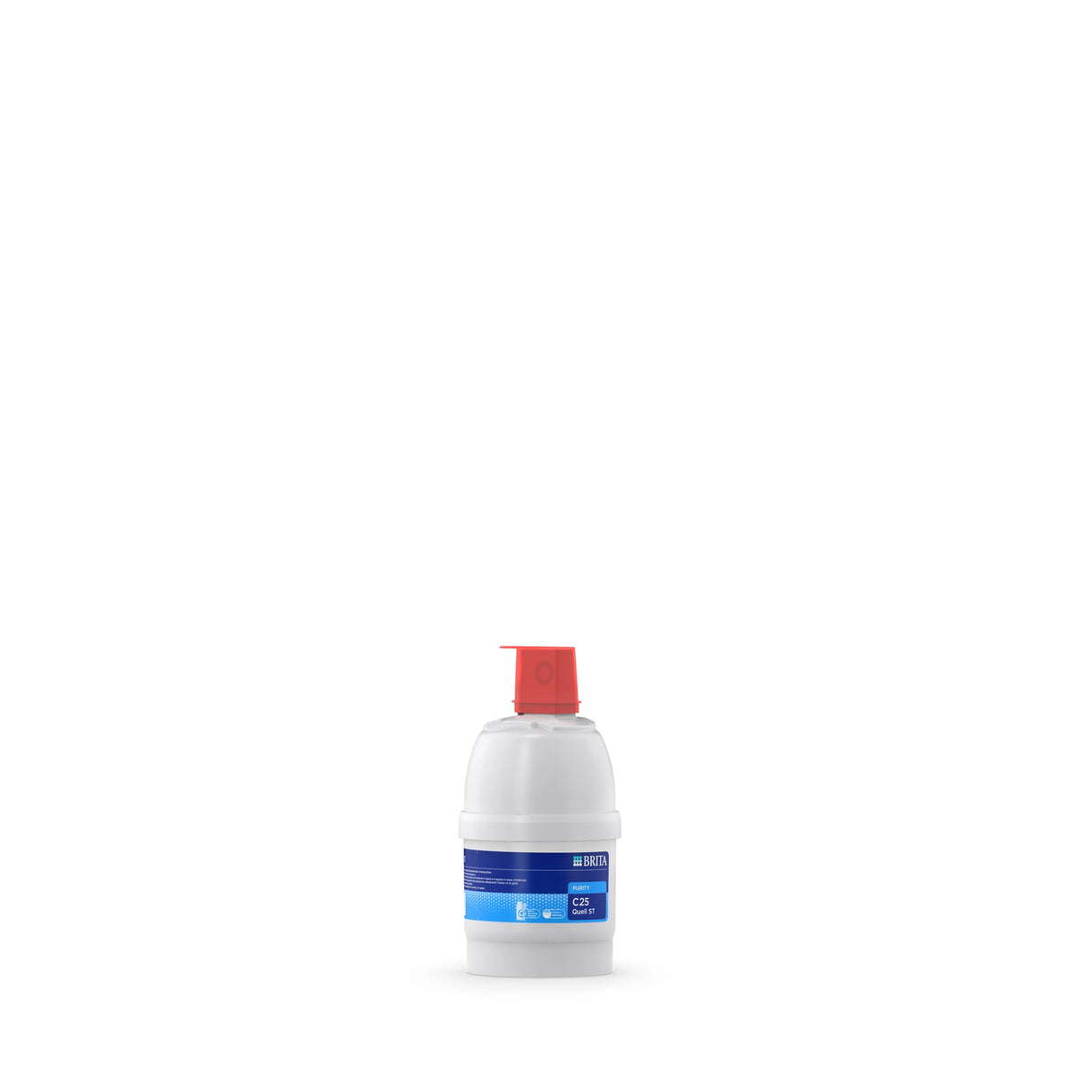 Filtro per l'acqua BRITA PURITY C25 Quell ST su sfondo bianco