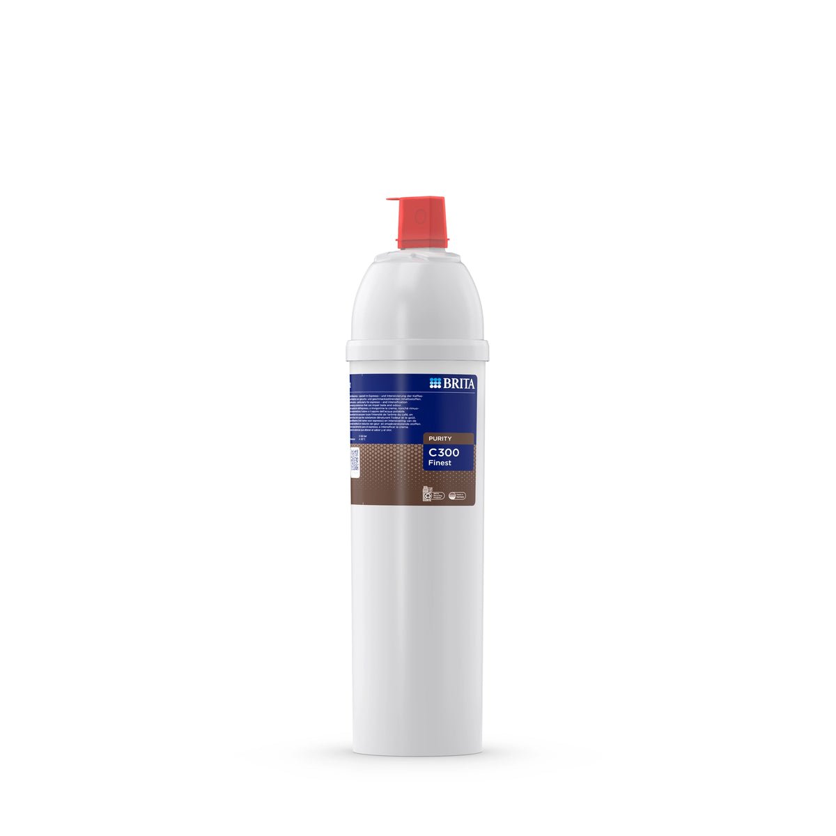 Filtro per l'acqua BRITA PURITY C300 Finest su sfondo bianco