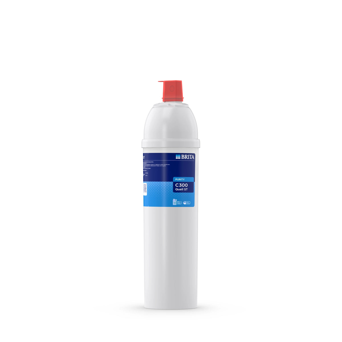Filtro per l'acqua BRITA PURITY C300 Quell ST su sfondo bianco