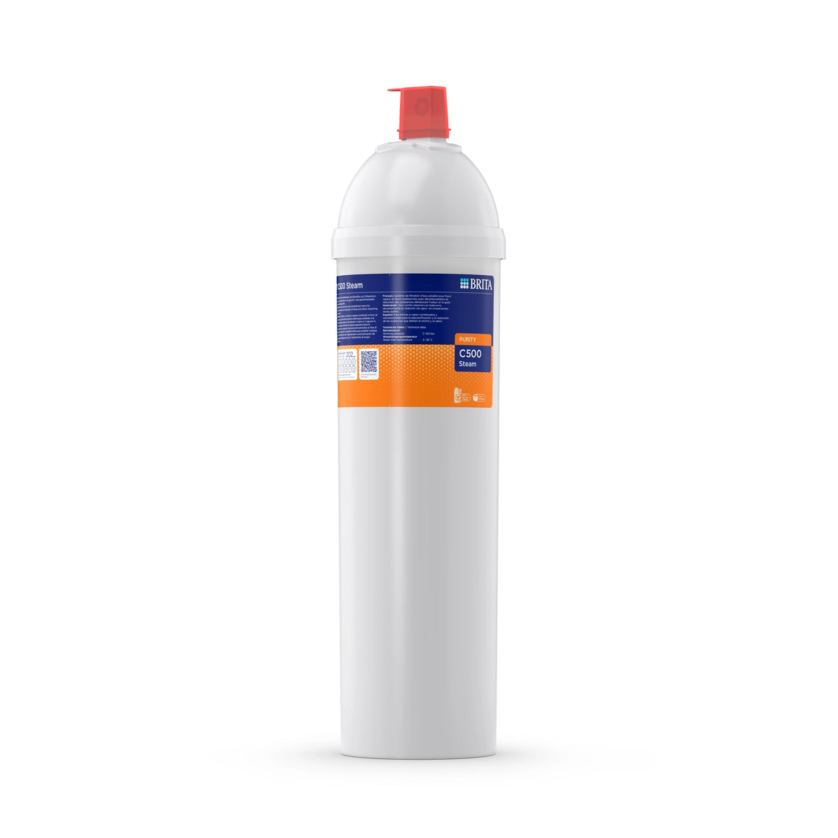 BRITA water filter cartridge PURITY C500 Steam on a white background